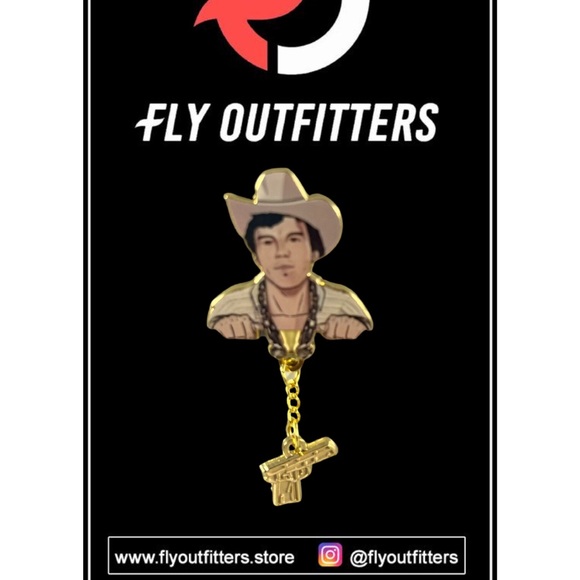 Chalino Sanchez Chain Enamel Hat Pin - Picture 2 of 3